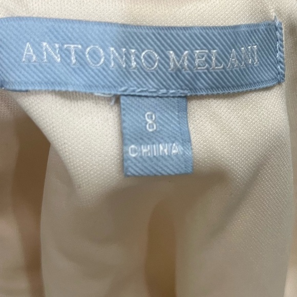 Antonio Melani Carlos One Shoulder Tie Waist Sleeveless Wide Leg Jumpsuit size 8 - Picture 4 of 5